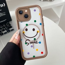 Ucuc iPhone 15 Uyumlu Manyetik Halkalı Yarı Sayda Mat Kamera Koruma Anti-Darbe Silikon Kılıf