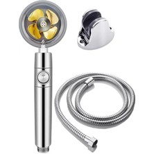 Moonshop Turbo Pervaneli Duş Başlığı Seti Mafsal Hortum Duş Başlığı Seti Hediyeli.