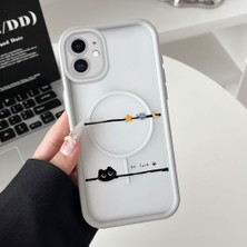 Ucuc iPhone 11 Uyumlu Manyetik Halkalı Yarı Sayda Mat Kamera Koruma Anti-Darbe Silikon Kılıf