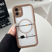 Ucuc iPhone 12 Uyumlu Manyetik Halkalı Yarı Sayda Mat Kamera Koruma Anti-Darbe Silikon Kılıf