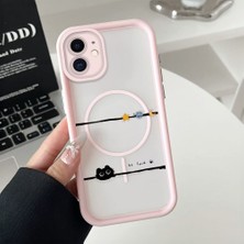 Ucuc iPhone 12 Uyumlu Manyetik Halkalı Yarı Sayda Mat Kamera Koruma Anti-Darbe Silikon Kılıf