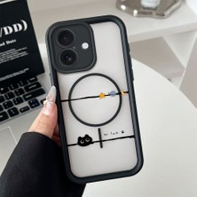 Ucuc iPhone 16 Uyumlu Manyetik Halkalı Yarı Sayda Mat Kamera Koruma Anti-Darbe Silikon Kılıf