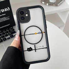 Ucuc iPhone 11 Uyumlu Manyetik Halkalı Yarı Sayda Mat Kamera Koruma Anti-Darbe Silikon Kılıf