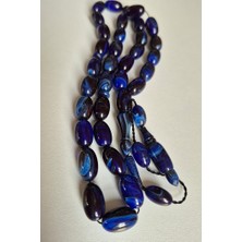 Zenaatkar 10X17MM Büyük Boy Lacivert Hareli Katalin Tesbih