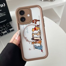 Ucuc iPhone 16 Uyumlu Manyetik Halkalı Yarı Sayda Mat Kamera Koruma Anti-Darbe Silikon Kılıf