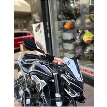 Motosiklet H2 Ayna Karbon Görünümlü, Gidondan Bağlantılı Yarasa Kanat Ayna Supermoto