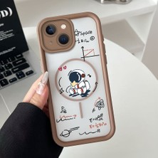 Ucuc iPhone 15 Plus Uyumlu Manyetik Halkalı Yarı Sayda Mat Kamera Koruma Anti-Darbe Silikon Kılıf