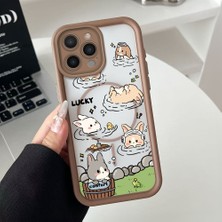 Ucuc iPhone 15 Pro Uyumlu Manyetik Halkalı Yarı Sayda Mat Kamera Koruma Anti-Darbe Silikon Kılıf