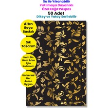 Balkan Ambalaj Suya Dayanıklı Yıkanır Kağıt Rolyef Desen Oto Paspas Kağıdı Siyah Altın Baskı 50 Adet 35X50CM Kalın
