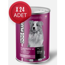 Dog Plus Pate Dana Etli Yetişkin Köpek Konserve Yaş Mama 395 Gr x 24 Adet