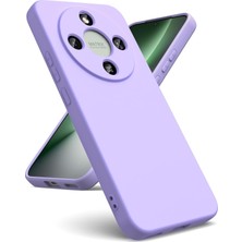 Nezih Case Honor Magic 8 Lite Uyumlu Kamera Korumalı Lansman Kadife Iç Yüzeyli (Şık Tasarım) Silikon Kapak