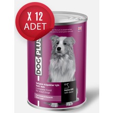 Dog Plus Pate Dana Etli Yetişkin Köpek Konserve Yaş Mama 395 Gr x 12 Adet