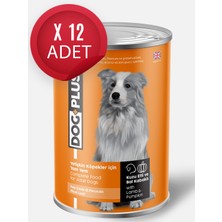 Dog Plus Pate Kuzu Etli ve Balkabaklı Yetişkin Köpek Konserve Yaş Mama 395 Gr x 12 Adet