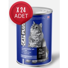 Catplus Pate Okyanus Balıklı Yetişkin Kedi Konserve Yaş Mama 395 Gr x 24 Adet