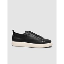 Cabani Erkek Minimal Siyah Deri Sneaker