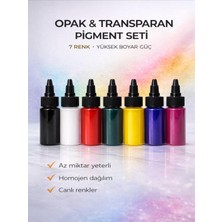 Yüksek Kalite Opak ve Transparan Epoksi Pigment Seti 7 Renk X 35 gr