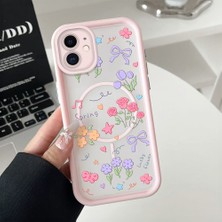 Ucuc iPhone 12 Uyumlu Manyetik Halkalı Yarı Sayda Mat Kamera Koruma Anti-Darbe Silikon Kılıf