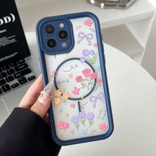 Ucuc iPhone 14 Pro Uyumlu Manyetik Halkalı Yarı Sayda Mat Kamera Koruma Anti-Darbe Silikon Kılıf