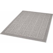 Mandaş Pamuklu Bukle Lüks Kilim (140X200)-SPIRAL Gri