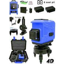Moonshop Pro 360° 12 Köşe Otomatik Hizalamalı Lazer Metre Hizalama Yeşil Çizgili Lazer Hizalama Su Terazisi.