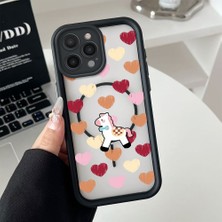 Ucuc iPhone 15 Pro Uyumlu Manyetik Halkalı Yarı Sayda Mat Kamera Koruma Anti-Darbe Silikon Kılıf