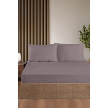 First Choice %100 Pamuk Saten 200 Tc (80 Tel) Lastikli Çarşaf Seti Leylak