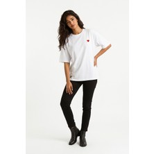 Unisex Kalp Oversize T-Shirt