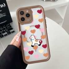 Ucuc iPhone 15 Pro Uyumlu Manyetik Halkalı Yarı Sayda Mat Kamera Koruma Anti-Darbe Silikon Kılıf