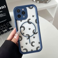 Ucuc iPhone 15 Pro Uyumlu Manyetik Halkalı Yarı Sayda Mat Kamera Koruma Anti-Darbe Silikon Kılıf