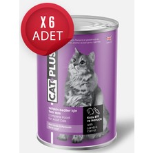 Catplus Pate Kuzu Etli ve Havuçlu Yetişkin Kedi Konserve Yaş Mama 395 Gr x 6 Adet

