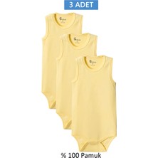 Nemere Sarı Askılı Body Zıbın 7-12 Yaş Çocuklar Için (3 Adet) Alttan Çıtçıtlı Özel Gereksini