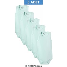 Nemere Yeşil Askılı Body Zıbın 7-12 Yaş Çocuklar Için (5 Adet) Alttan Çıtçıtlı Özel Gereksin