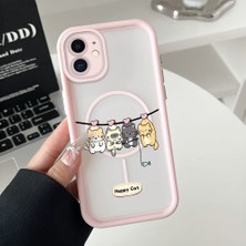 Ucuc iPhone 11 Uyumlu Manyetik Halkalı Yarı Sayda Mat Kamera Koruma Anti-Darbe Silikon Kılıf