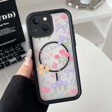 Ucuc iPhone 13 Uyumlu Manyetik Halkalı Yarı Sayda Mat Kamera Koruma Anti-Darbe Silikon Kılıf