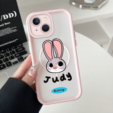 Ucuc iPhone 15 Plus Uyumlu Manyetik Halkalı Yarı Sayda Mat Kamera Koruma Anti-Darbe Silikon Kılıf