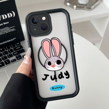 Ucuc iPhone 15 Plus Uyumlu Manyetik Halkalı Yarı Sayda Mat Kamera Koruma Anti-Darbe Silikon Kılıf