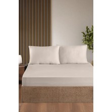 First Choice %100 Pamuk Saten 200 Tc (80 Tel) Lastikli Çarşaf Seti Şampanya