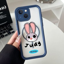 Ucuc iPhone 14 Plus Uyumlu Manyetik Halkalı Yarı Sayda Mat Kamera Koruma Anti-Darbe Silikon Kılıf