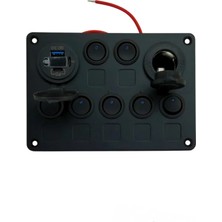 Shuivan Shuıvan Switch Panel 7'li USB Qc 3.0 Pd 12V Kombine Sigorta Paneli