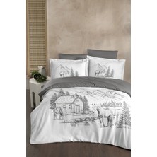 First Choice Keira %100 Pamuk Dijital Baskılı Çift Kişilik Nevresim Takımı