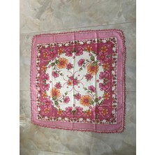 Mor Tırtıl El Işi Oyalı Yazma,eşarp Çeyizlik Hediyelik