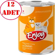 Enjoy Tavuklu Kedi Konservesi Sos Içinde Et Parçacıklı 400 gr 12 Ad