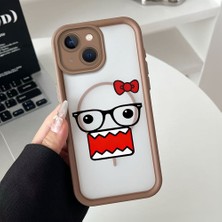Ucuc iPhone 14 Plus Uyumlu Manyetik Halkalı Yarı Sayda Mat Kamera Koruma Anti-Darbe Silikon Kılıf