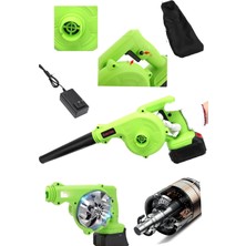 Moonshop Japan Seri  440WF Hız Ayarlı Tek Akülü Şarjlı Hava Üfleyici Toz Toplayıcı ve Yaprak Üfleme Makinesi