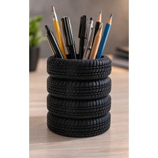 Blurix Lastik Tasarımlı Kalemlik – Dekoratif Masa Üstü Kalem Tutucu | Ofis ve Çalışma Masası Organizer