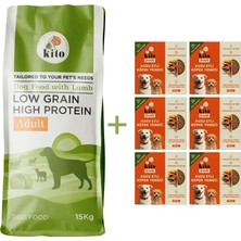 Kito Yetişkin Köpek Maması 15 kg + Kuzu Etli Kito Fresh  x 6