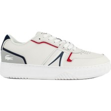 Lacoste L001 1 Sma Leather Mens Sneaker Hakiki Deri Erkek Günlük Spor Ayakkabı Krem