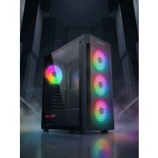 Rampage Vıgılant Mesh 650W 80+ Bronze Siyah Temperli Camlı 4X120MM Rgb Fan Atx Mıdı Tower Gaming Oyu