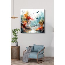 Şehber Modern Duvar Tablosu Dikey Kanvas Tekli Salon Mutfak Yatak Odası Ofis Soyut Pop Art Köpek