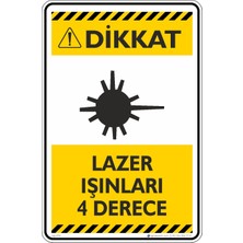 İsg Tabelam 25X35CM/ETIKET/LAZER Işınları 4 Derece